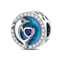 Encantos Originales De Plata 925 Con Mariposas Libélulas Abejas Leones Cuentas De Zirconia Para Joyería DIY Regalos De Cumpleaños - details 9