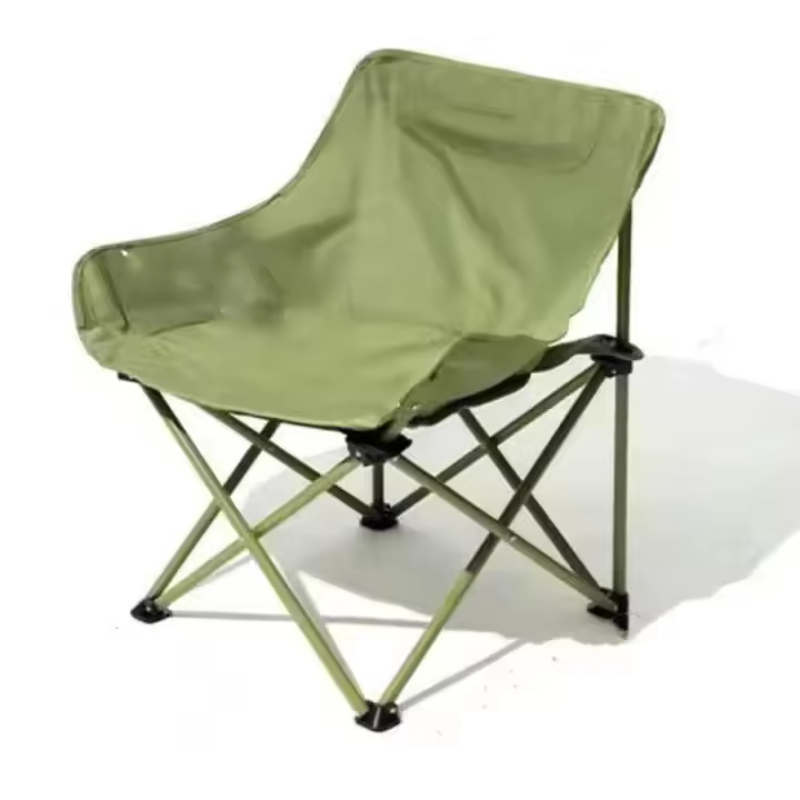 Silla de Playa Plegable con funda ,SILLA CAMPING, Estructura de Acero Resistente,Asiento de Lona Impermeable ,Ideal para Playa o Camping ,Pesca, Estructura de Acero - 1