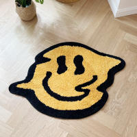 Alfombra Trippy Sonriente LAKEA 100% Hecha a Mano Absorbente Y Antideslizante Para Dormitorio Cocina Baño Y Toilette - details 0