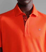 Polo Napapijri para hombre de manga corta con bandera bordada en el pecho  NP0A4GB3R051 RED CHERRY - details 2