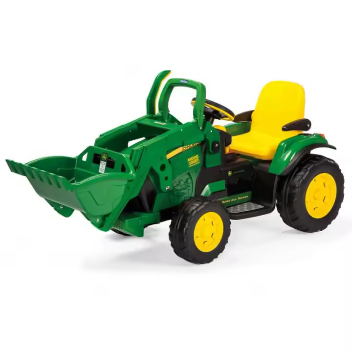 Correpasillos Peg Perego | Réplica Excavadora Eléctrica John Deere 12V para Niños - 1