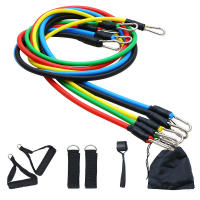 Set De 11 Pzas De Bandas De Resistencia TPE Con Anclaje De Puerta Manijas Y Correa Para Entrenamiento Elasticidad Adecuado Para Piernas Cintura Y Muslos - details 2