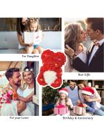 Oso De Rosas Teddy Regalo Para Mamá Novia Cumpleaños Aniversario Valentines Day Mujer Juguete De Muñeco Artificial De Flores Rojas - details 4