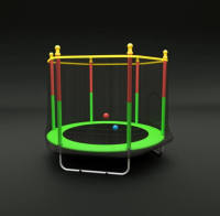 ALLINLIFE Trampolín portátil para niños de 140 cm / 160 cm,Cama elástica - trampolín 6FT, 8FT ideal para regalo de Navidad, espuma anticolisión para saltar y actividades de trampolín interior en trampolín interior para 4-15 años - details 14