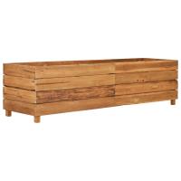 vidaXL Arriate elevado madera de teca reciclada y acero Dimensiones 50 x 40 x 38 cm,  100 x 40 x 38 cm,  150 x 40 x 38 cm y mas - details 7