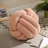 Cojín Decorativo De Veludo De Oveja Tejido a Mano Ultra Suave Para Sofá Y Baño Con Nudo Redondo Accesorio De Compañería Para Adultos - details 7