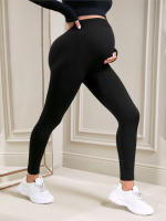 Leggings De Alta Cintura Para Embarazadas Con Soporte Para El Vientre Y Modelador De Piernas Material Suave Y Transpirable Para Todas Las Estaciones - details 0