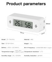 Termómetro Y Higrómetro Inteligente Mini WiFi Tuya Compatible Con Google Home Yandex Alexa Control Remoto Por App Con Alarma - details 12
