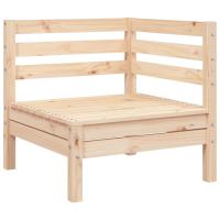 vidaXL Sofá de esquina de jardín madera maciza de pino Pino natural, Marrón cera, Douglas natural Conjunto Terraza Muebles Jardín Exterior Juego de Muebles de jardín Mueble Jardín Exterior Muebles de Salon Exterior - details 0