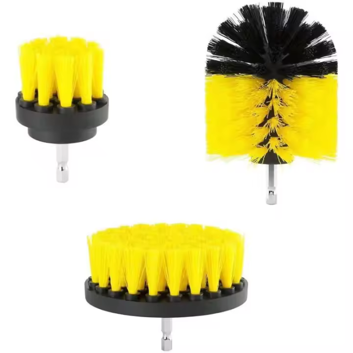 Perceuse Brosse Brosse perceuse Rotatif électronique Brosse de Nettoyage pour Salle de Bain, Voiture, Sol, Cuisine, 3 Pièces, Ja - 1