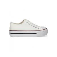 KTEY 46 MSM892 Zapatillas de lona mujer 21440 XL BASQUET DOBLE PISO NAPA BLANCO - details 3