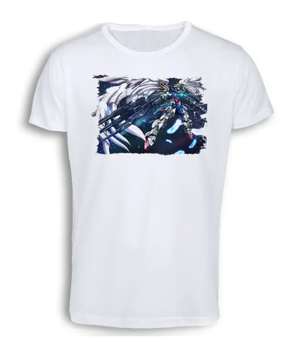 MERCHANDMANIA CAMISETA TACTO ALGODÓN serie anime gundam angel mechas mecas combate cotton touch tshirt - 1