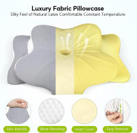 Almohada Ortopédica De Memoria Para El Cuello Con Forma Ergonómica Almohada Para Dorsal Lateral Y Estomacal Para Aliviar El Dolor De Cuello - details 2