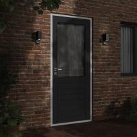 vidaXL Lámpara de exterior con sensor aluminio fundido a presión negro - details 2