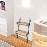 Estante de madera maciza de dos capas, adecuado para sala de estar, dormitorio y cocina, 50x30x78cm - details 2