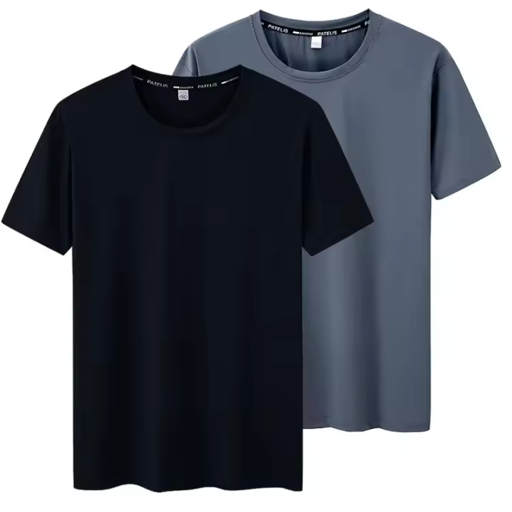2pcs Camiseta De Verano Para Hombres Talla Grande 7XL Secado Rápido Deporte Fitness Running Camisetas Cuello Redondo Manga Corta Tops - 1