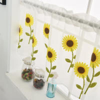 Cortina Valance Sutil Bordado De Hoja Con Cinta Voile Tratamiento De Ventana Para Ventanas Pequeñas/Cocina 39.4x19.7 Pulgadas 1 Panel - details 2