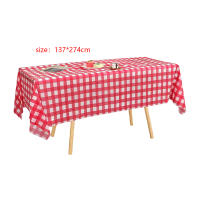 Mantel Desechable a Cuadros Rojo Y Negro Para Bodas Cumpleaños Y Fiestas Interior Y Exterior Picnic Resistente Al Agua De Plástico - details 7