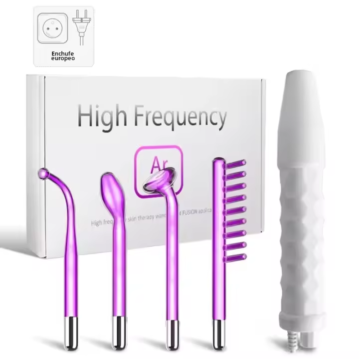 Máquina De Facial de Alta Frecuencia DARSONVAL CON Argón Luz Violeta Morada Eliminador De Acné Y Masajeador Para El Cuidado De La Belleza - 1