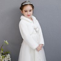 Chaqueta De Peluche Gruesa Para Niñas Princesa Con Capucha Corta Estilo Casual Cierre Único Solapa Floral Invierno Talla Trueña - details 7