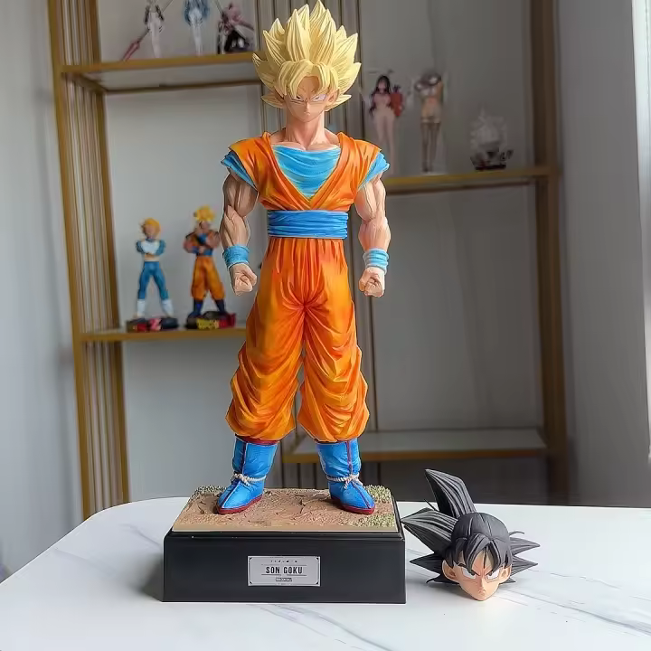 Figura De Acción Dragon Ball Goku Super Saiyan Convertible 34CM Modelo Ornamentario Hecho a Mano GK Sin Limitación De Edición - 1