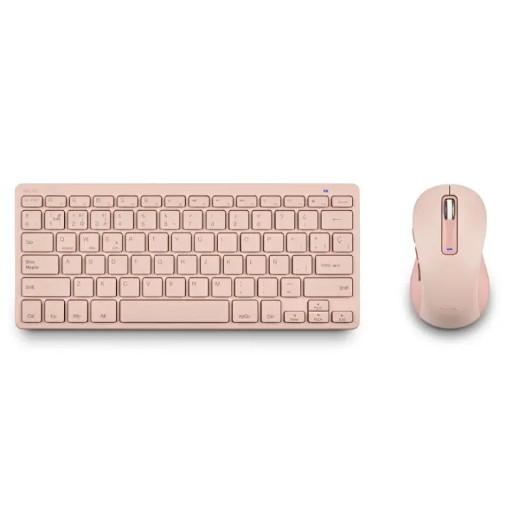 NGS - FANTASY (QUERTY, ES) teclado Ratón incluido Universal RF Wireless + Bluetooth QWERTY Español Rosa NGS-KEYBOARD-0437 - 1