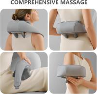 Masajeador de músculos trapecio, amasador de hombros y cuello, masajeador de columna cervical, compresa caliente para cuello y hombros, chal de masaje multifuncional - details 1