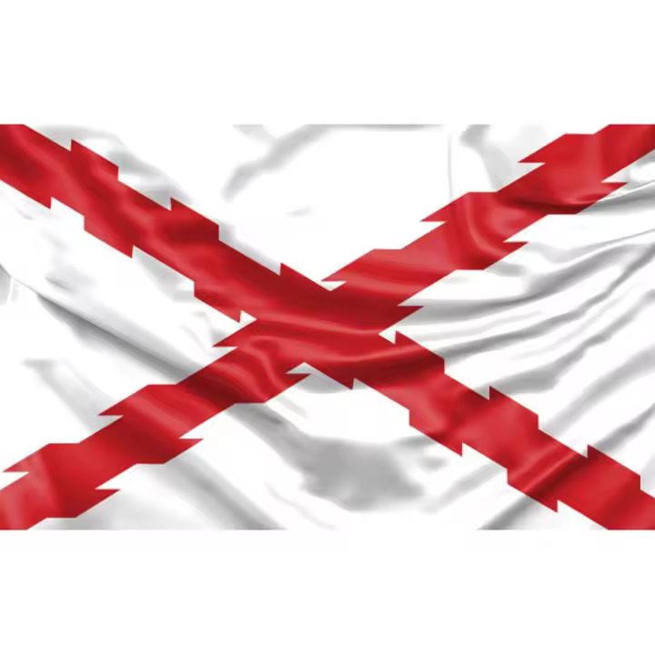 Bandera Cuz de San Andres o Aspa de Borgoña | Bandera de tela grande tamaño: 150x90 cm - 1
