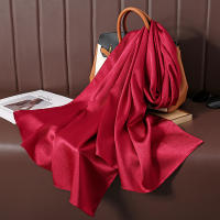 Pañuelo De Seda Lujoso Para Mujer En Color Sólido Moda Comodidad Y Versatilidad Shawl Muffler Neckerchief Bandanna Para Exterior - details 54