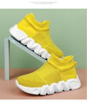Zapatillas De Tenis Para Niños Y Niñas Alpargatas Deportivas De Alta Top Knitted Moda Casual Transpirables Talla True Fit - details 30