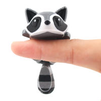 Modelo De Decoración Hecho a Mano Raccoon 3D Impreso Bucket Juguete Para Niños Tamaño 9x8cm Material Plástico Unisex - details 3