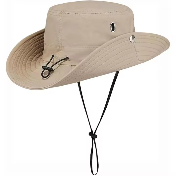 Sombreros de Pescador para helbres y Mujeres, sombreros de Pescador transprables, sombreros para el Sol Con Corretas PARES LA Barbilla, Protección UV, sombreros de Ala Ancha de Verano - 1