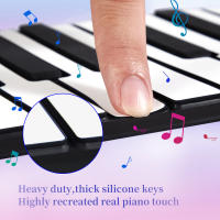 Piano Portátil De 88 Teclas Plegable Con Trompeta Para Principiantes Regalo De Cumpleaños Para La Enseñanza Musical - details 4