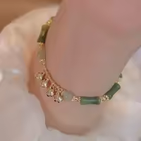 Pulsera De Bambú Retro Para Mujer Estilo Chino Con Colgante De Campana Joyería Accesorios Regalos De Cumpleaños - details 4
