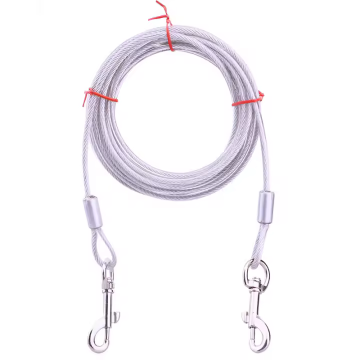 Cable De Atadura Para Perro 3M/5M Con Correa De Acero Inoxidable Para Jardín Y Exterior Resistentes Y Duraderos Para Grandes Perros - 1