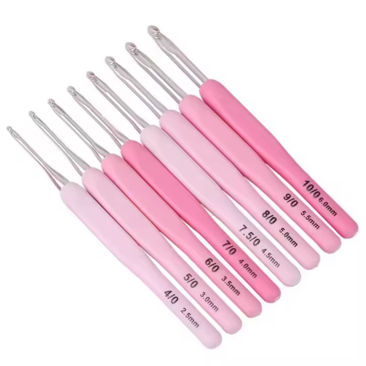 Set De Agujas De Crochet 9PCS 2.5-6mm Herramientas De Costura Para Tejido De Hilo Kit De Manualidades Para Mujeres Niñas - 1