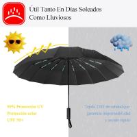 16 Varillas Antitormentas, Gran Paraguas Ajustable with Automática Apertura, en Prueba de Viento, Parasol Anti-UV - details 1