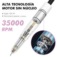 Beauty & Fashion Taladro Eléctrico de Uñas Profesional Portátil , Kit de orno de Manicura y Pedicura Para Salón de Uñas, Maquina Fuerte Para Quital Gel de Uñas Lima Eléctrica de 35000 rpm - details 2