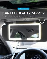 Espejo De Maquillaje Con Pantalla Táctil LED HD Y Ajuste De Tres Niveles Para Interiores Del Automóvil Con Luz Visera Solar - details 0