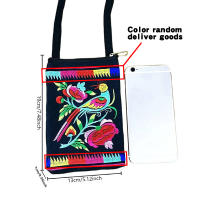 Bolso Bandolera De Estilo Étnico Vintage Para Mujer Con Bordado Pequeño Monedero Y Bolsillo Para Teléfono Móvil De 6.1 Pulgadas - details 3