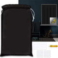 Cortinas Portátiles De Bloqueo De Ventanas Fabricadas En Tela Negra Desmontables Para Viajes DIY Bloquean La Privacidad Y El Sol - details 11