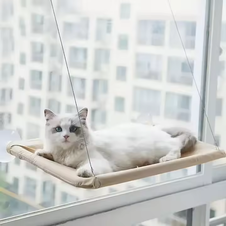 Hammock De Ventana Para Gato Ultra-suave Nidito Cómodo Nublado Para El Sueño De Tu Mascota Montaje Seguro Espacioso Y Ahorra Espacio - 1