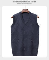 Suéter Casual Para Hombres Chaqueta De Talle Alto Caliente Otoño Invierno Moda Cómoda Transpirable Chaleco Sin Mangas Para Gimnasio - details 9