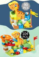 Juguetes Educativos DIY Dinosaurio Carril De Mármol Con Bloques Grandes De Plástico Vía De Deslizamiento De Cono Para Niños Regalos De Cumpleaños - details 3