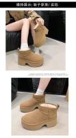 Botas De Nieve Para Mujer Invierno Cierre SLIP-ON Material De La Suela RUBBER Tacón Plano Estilo Novedoso Talla Verdadera - details 8