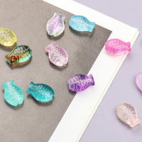 20pcs Bolas De Vidrio Bohemio Forma De Pez 14x10mm Para Creación De Joyas DIY Pendientes Pulsera Al Por Mayor Charms Irregular - details 5