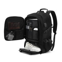 50L 80L Large Travel Backpack Men Separate Shoe Compartment Business Bag Outdoor Sports Waterproof Man Black Storage Backpacks - details 3
