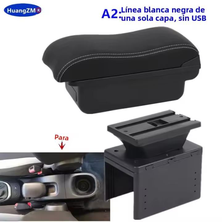 Caja De Reposabrazos Para Coche Fita 500L Y SI 500L Consola Central De Almacenamiento Accesorios De Coche Material De Cuero / Plástico ABS - 1