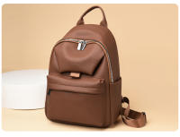 Mochila de color sólido para mujer, nuevo estilo, de PU, para viajes de ocio, mochila pequeña versátil, mochila escolar de moda para mujer - details 9