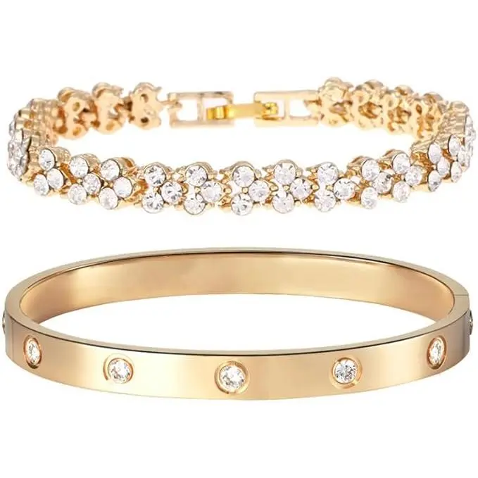 Elegante pulsera de mujer con cadena dorada ajustable. - 1